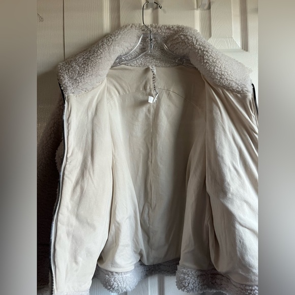 Lululemon Cinchable Fleece Zip Up Jacket Ivory Size 4 - Picture 5 of 6